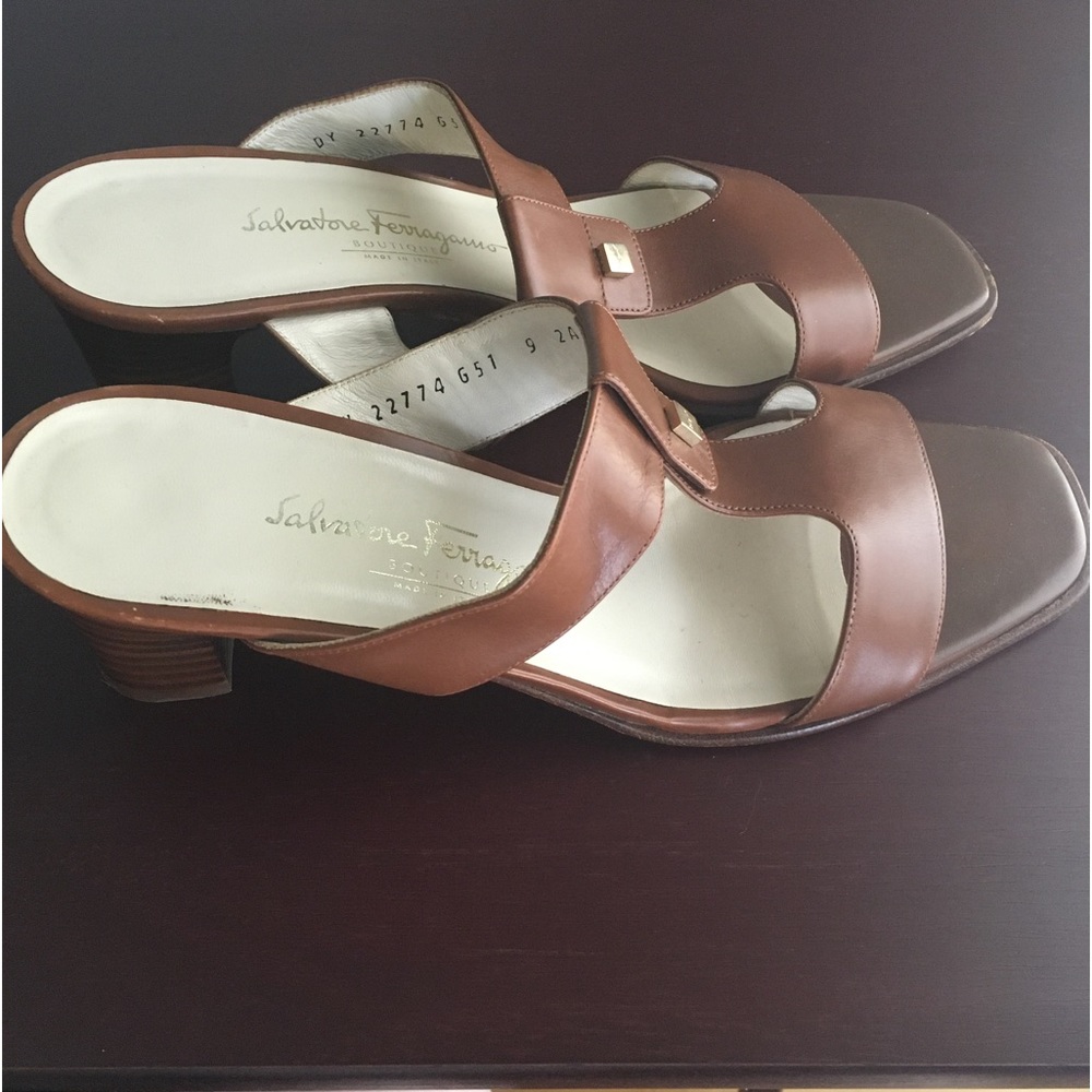 Salvatore Ferragamo Leather Mules